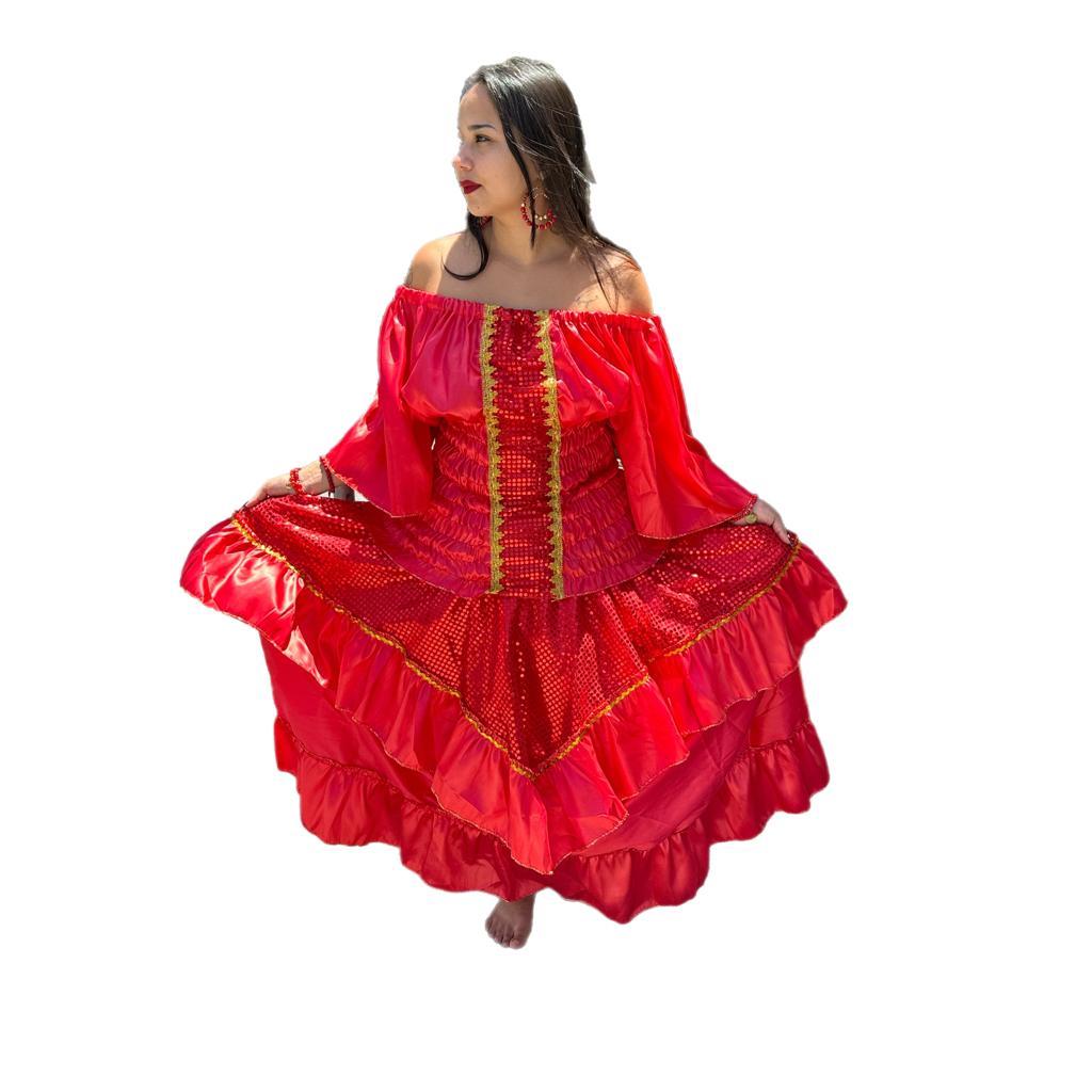 Roupa Saia\bata Pombagira Paete Luxo Umbanda Candomble
