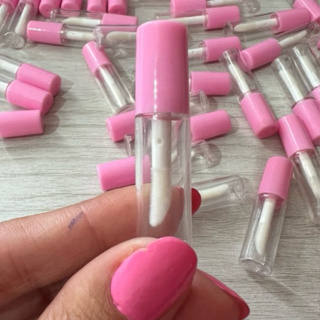 Kit 10 Refil Mini Frasco Gloss Batom Rosa Retoque Vazio Lip balm Tubo Frasco Recipiente Cosmético em Oferta na Shopee