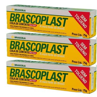 kit 3 Colas de Contato Adesivo Brascoplast ST 75g Cola de Sapateiro Brascola em Oferta na Shopee
