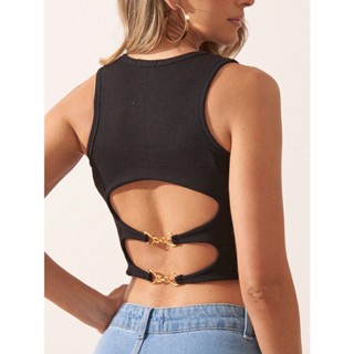 Blusinha Top Sex Regata Sem Manga Costa Cropped Moda blogueira Tendencia Simples
