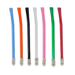 Kit com 7 Unidades - Bomba Tereré de Ferro Lisa 19cm, Bojo Mola, Pintura Epóxi Sortidas (Azul, Laranja, Preta, Branca, Rosa, Verde e Vermelha) em Oferta na Shopee