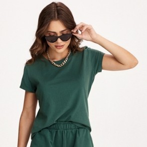 Camiseta Baby Look Básica Feminina de Algodão Premium que Não Encolhe