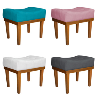 Puff Requinte Retangular Luxo Decoração Para Casa Quarto Sala Recepção Camarim Penteadeira Suede em Oferta na Shopee