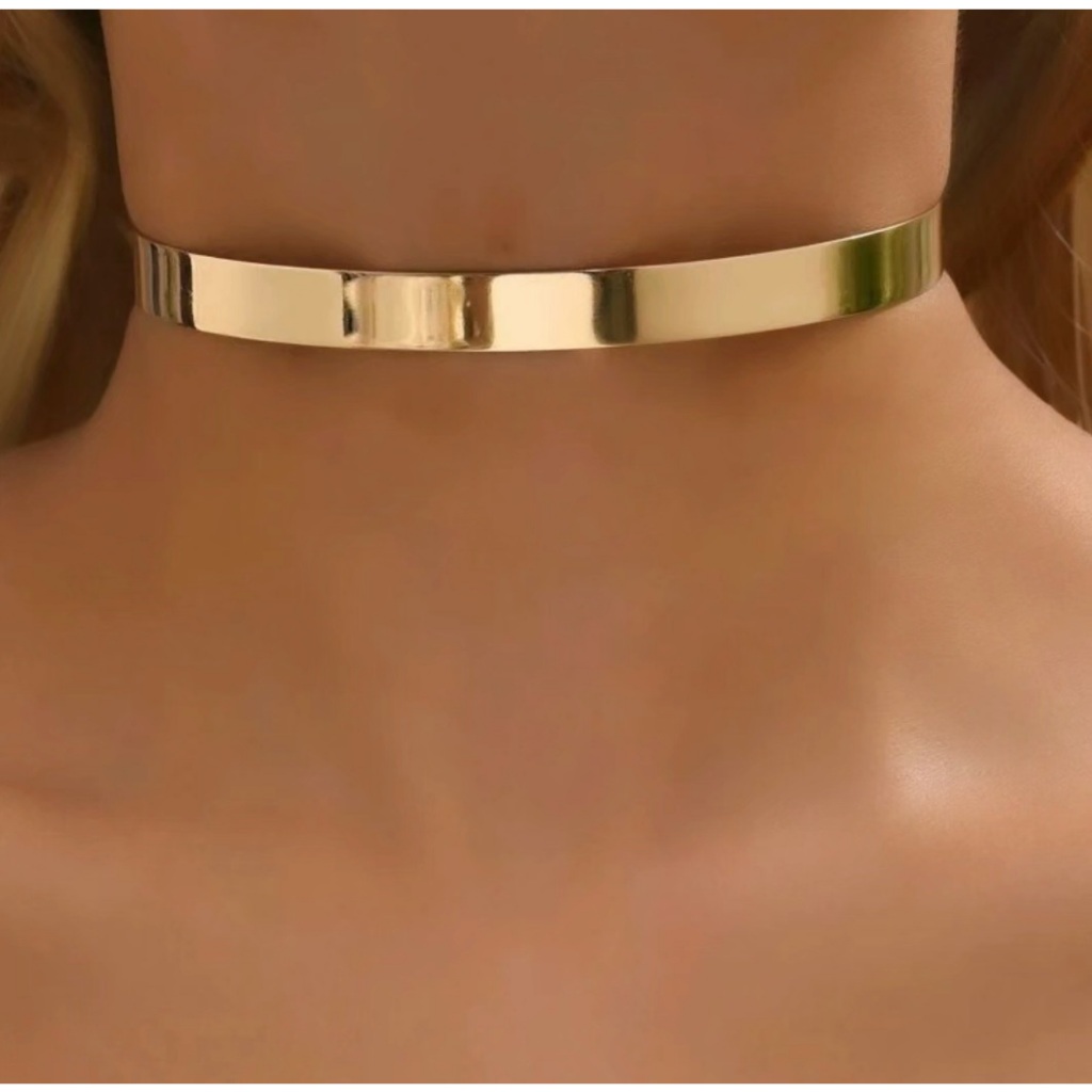 Choker Aro Grossa Coleira - Ouro e Prata