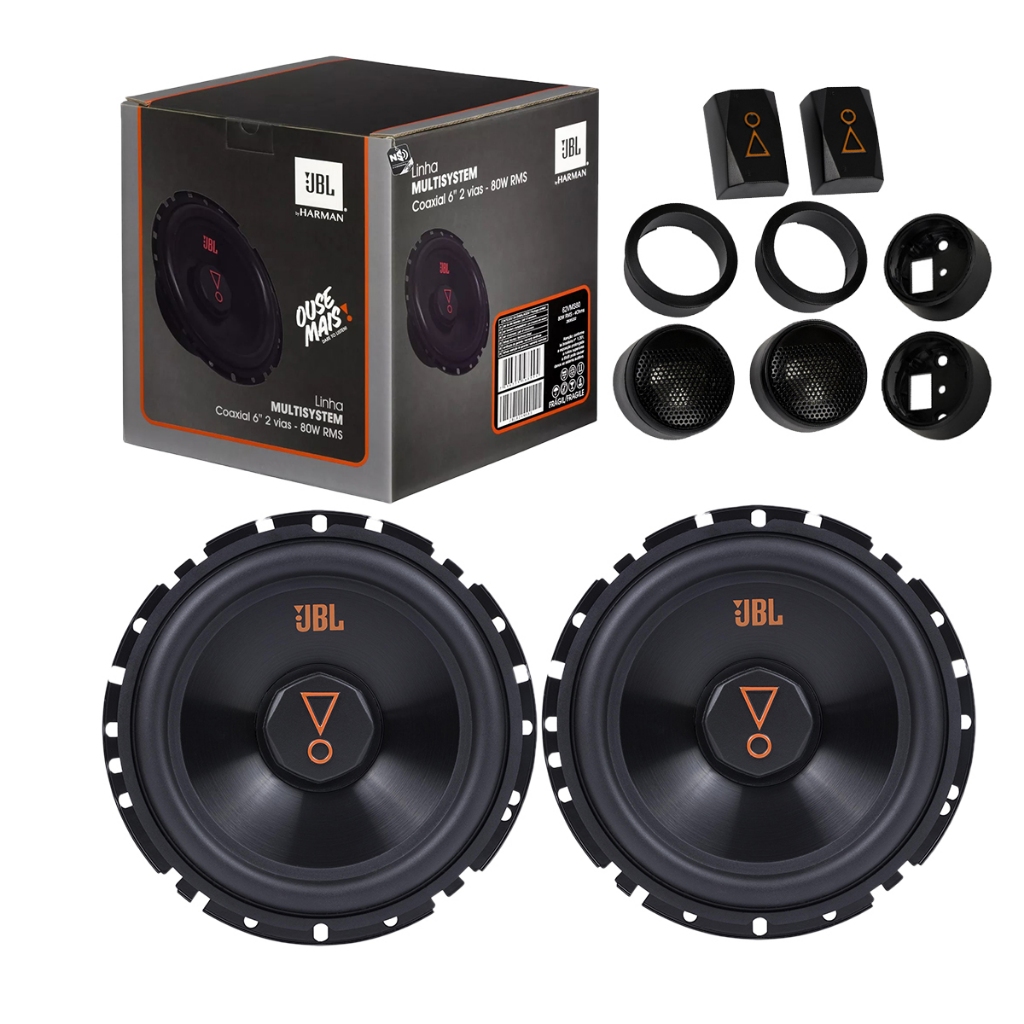 Par Alto Falantes JBL 62VMS80 Duas Vias 6 Polegadas 160w Rms 4 Ohms - Spare Parts and Accessories for Vehicles