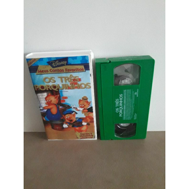 Fita Vhs Os Três Porquinhos - Clássico Disney - Dublado
