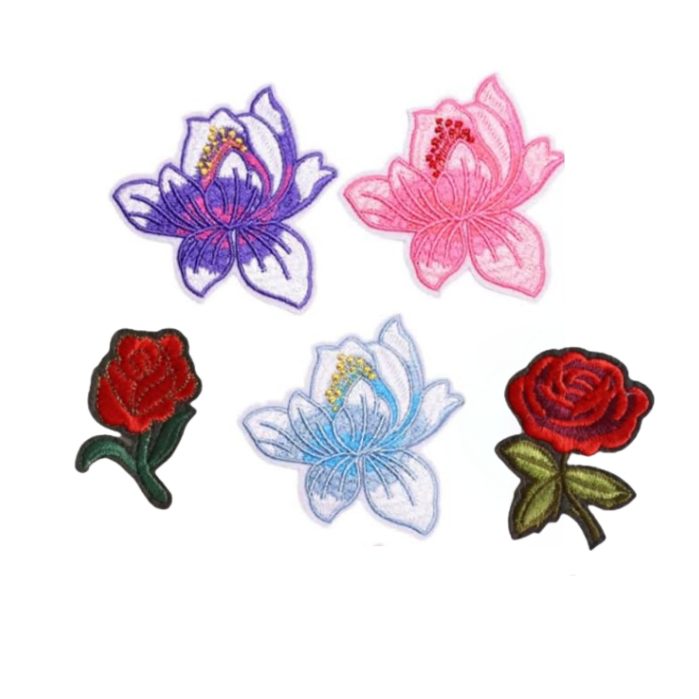 Adesivo Termocolante Para Tecido Flores Sortidos - Adesivos De Tecido Personalizados Para Roupas