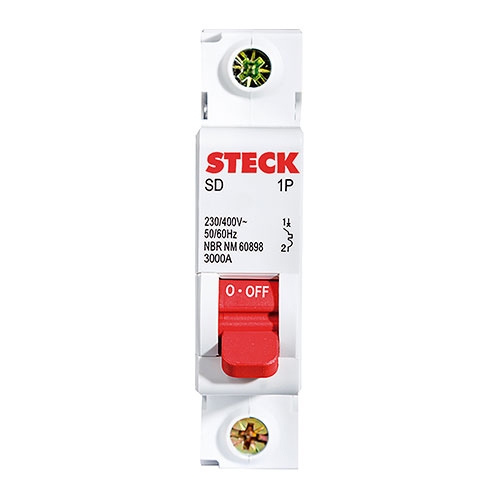 Disjuntou  STECK DIN UNIP 06A SD61 C 3KA