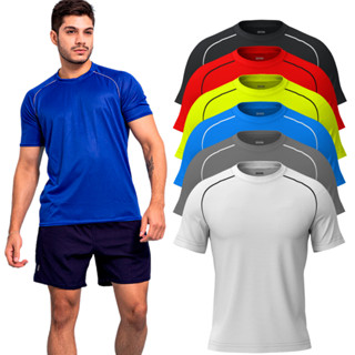 Promoção Camiseta Camisa Masculina Slim Fit Básica Academia Corrida Bike