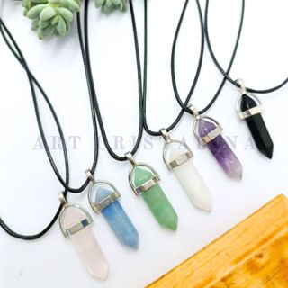 Colares De Pedra Natural Original Unissex Cordão ou Corrente em Aço Inox Diversos Cristais Naturais em Oferta na Shopee