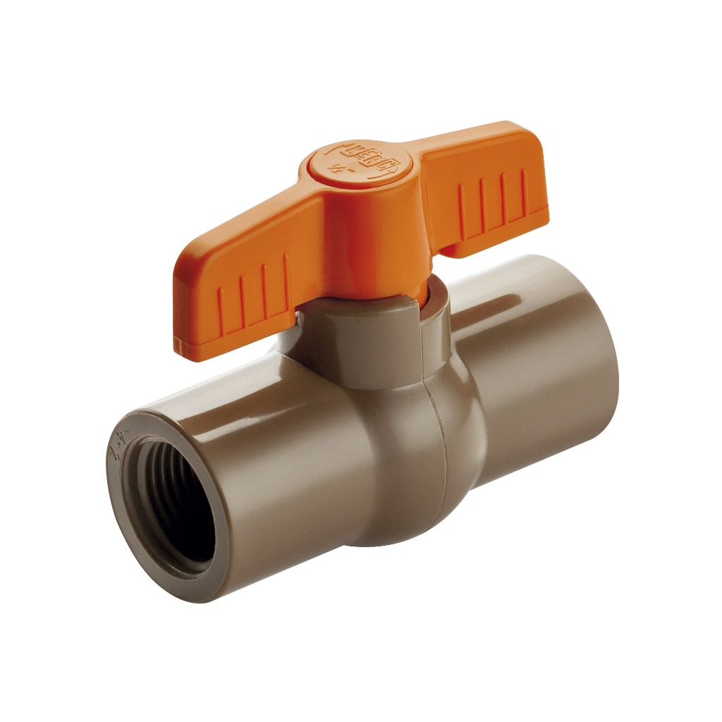 Registro Esfera Marrom C/Rosca Interna 3/4 - Herc em Oferta na Shopee