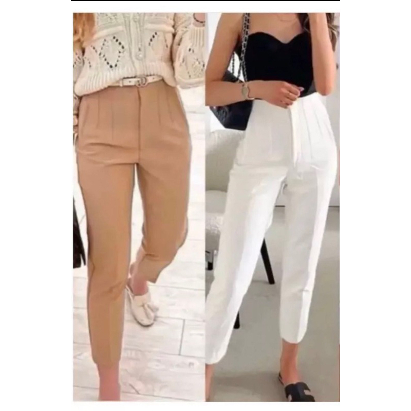 Calça ZR alfaiataria moda feminina básica em Oferta na Shopee