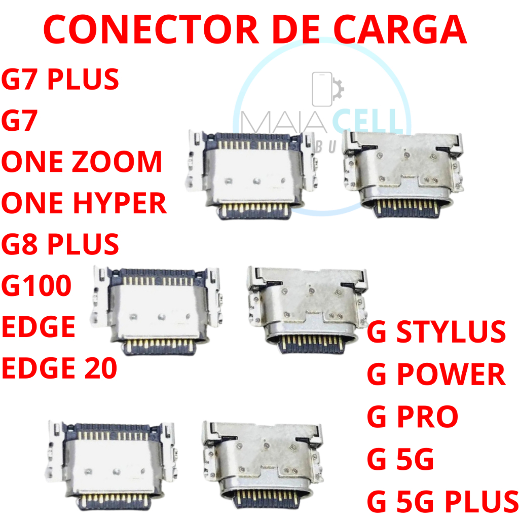 Kit Conector De Carga G7 Plus G7 g8 plus k42 One Zoom one Hyper Edge G conector Tipo C