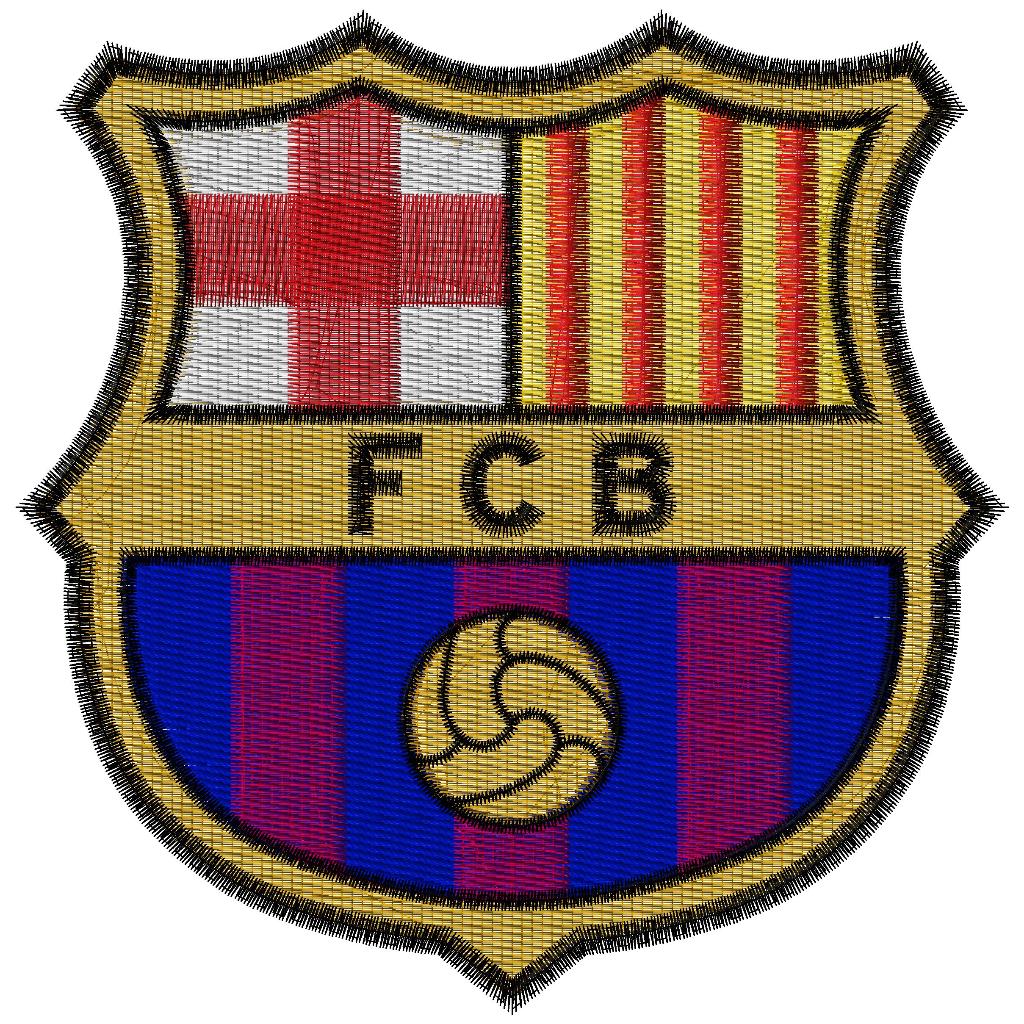 Patch Bordado - Emblema Time Futebol Barcelona 10x10cm
