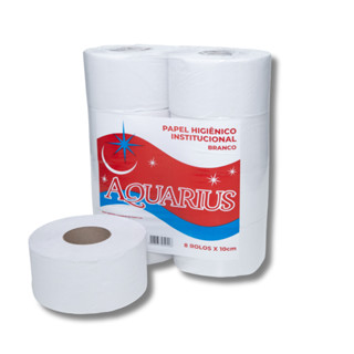 Papel Higiênico Rolão Institucional Branco C/ 8 Rolos - Branco