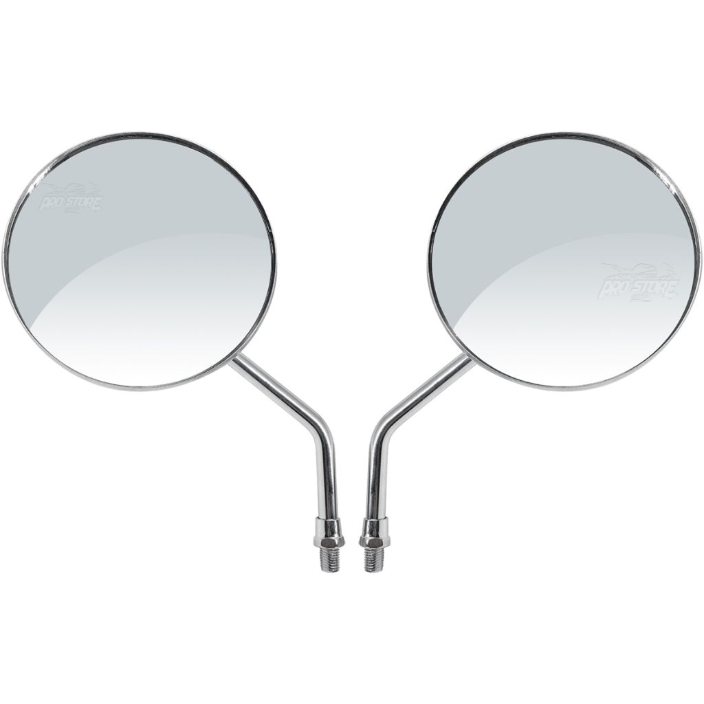 Par de Retrovisor Intruder 125 2002 a 2016 Lente Convexa Corpo e Haste em Metal Cromado. — imagem 2 de 2