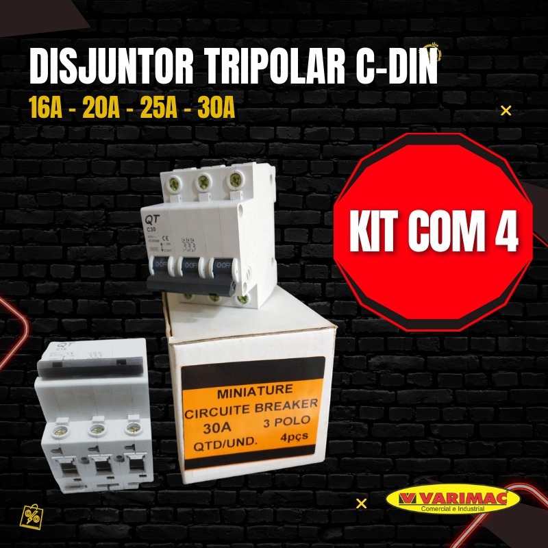Disjuntor Tripolar 25A (caixa com 4 unidades ) " APROVEITEM APENAS R$19,99""