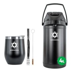 Kit Tereré Copo E Garrafa Termica 4l + Bomba V8 - Agronomia