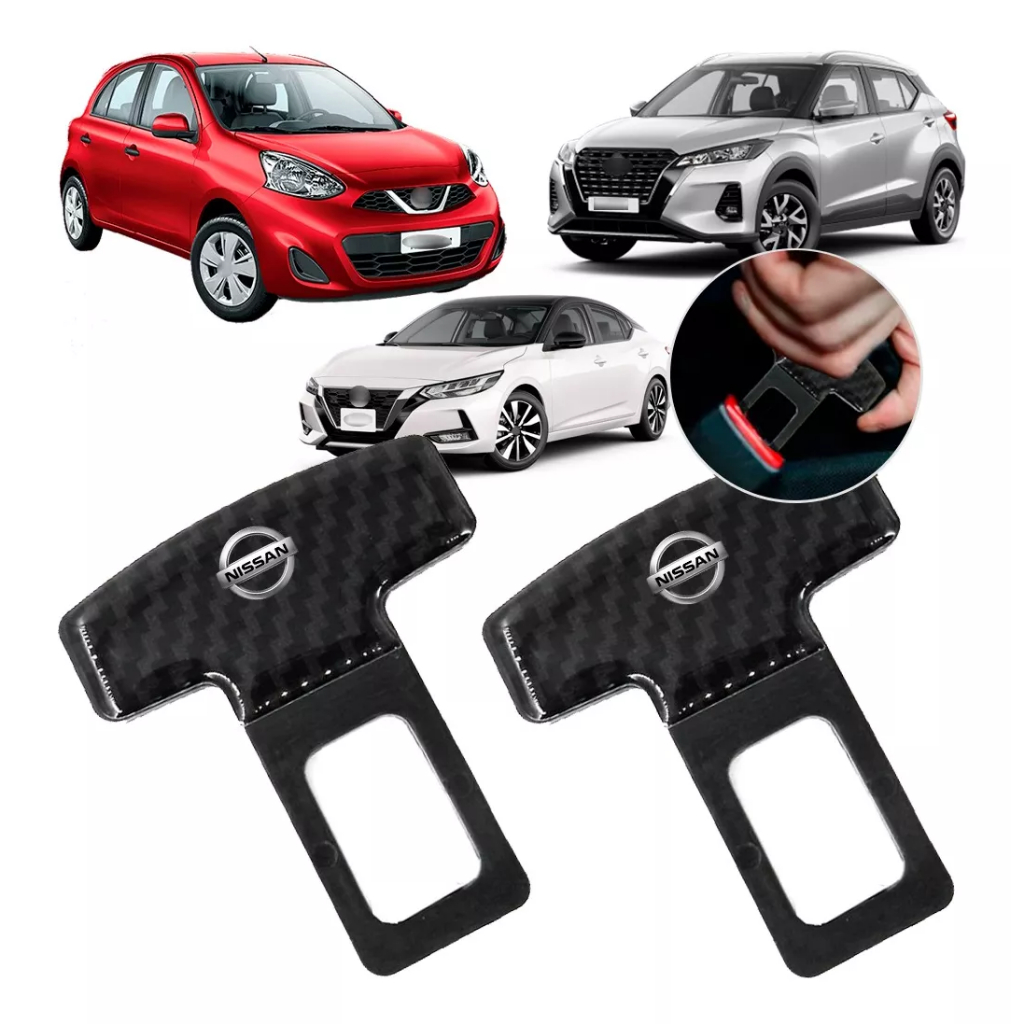 Par Trava Fivela De Cinto Anti Som Kicks March Sentra Versa Frontier Tiida Grand Livina