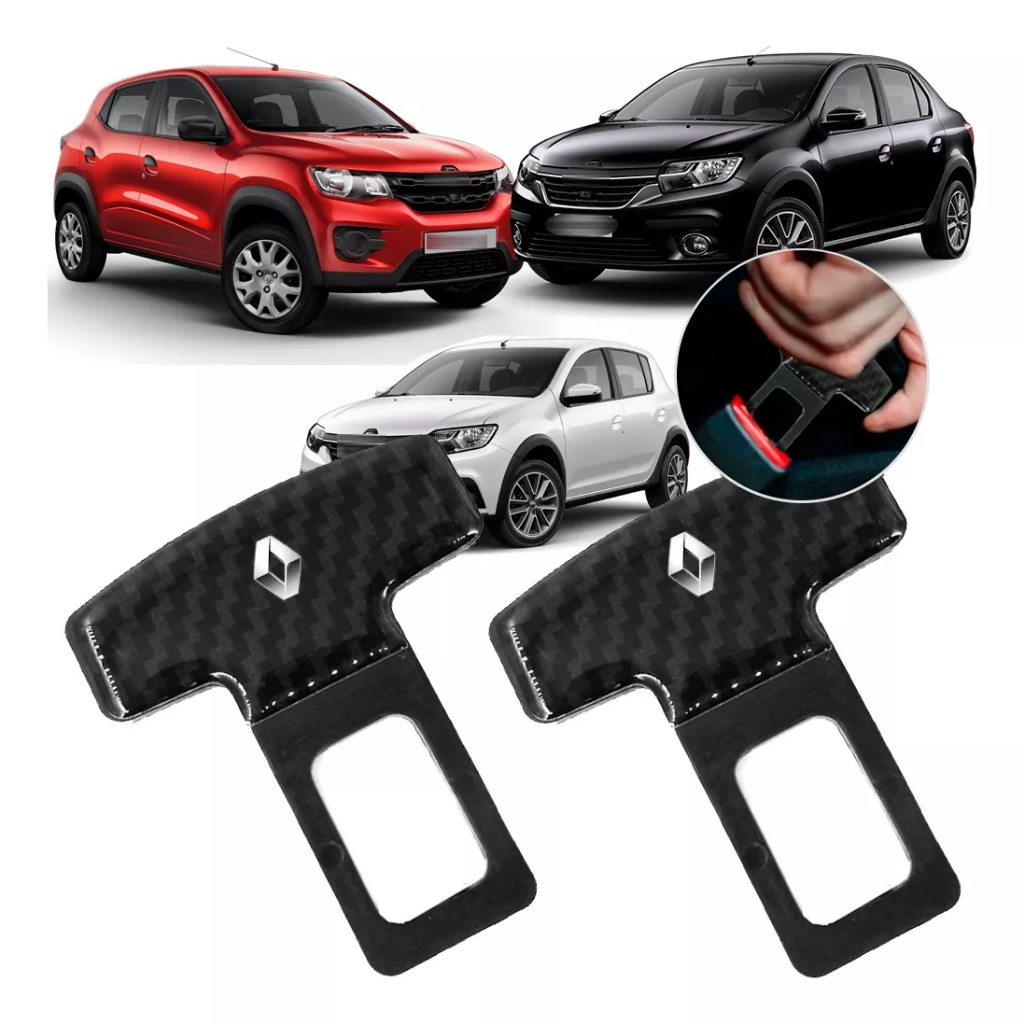 Par Trava Fivela Cinto Anti Som Sandero Logan Kwid Stepway Captur Megane Duster Master Clio Oroch Fluence