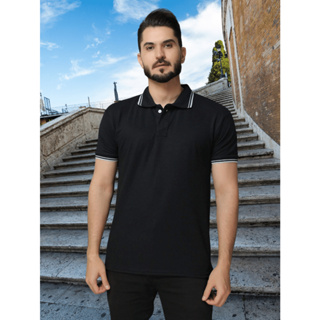 Camisa Gola Polo Masculina Camiseta de AlgodãoRoupas casuais de escritório em Oferta na Shopee
