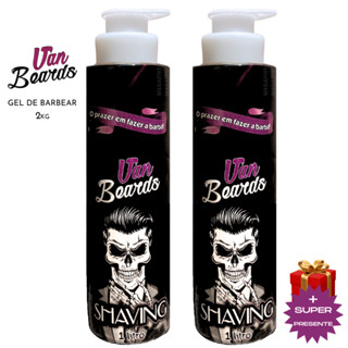2 KG Gel Shaving Para Barbear 1 Litro Van Beards Original