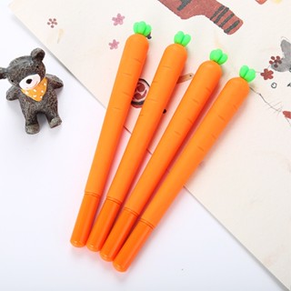 4 Peças Canetas gel ponta fina formado Cenoura com bico fino material escolares/caneta ponta fina/lembrancinha aniversario/escritorio uso/presentes