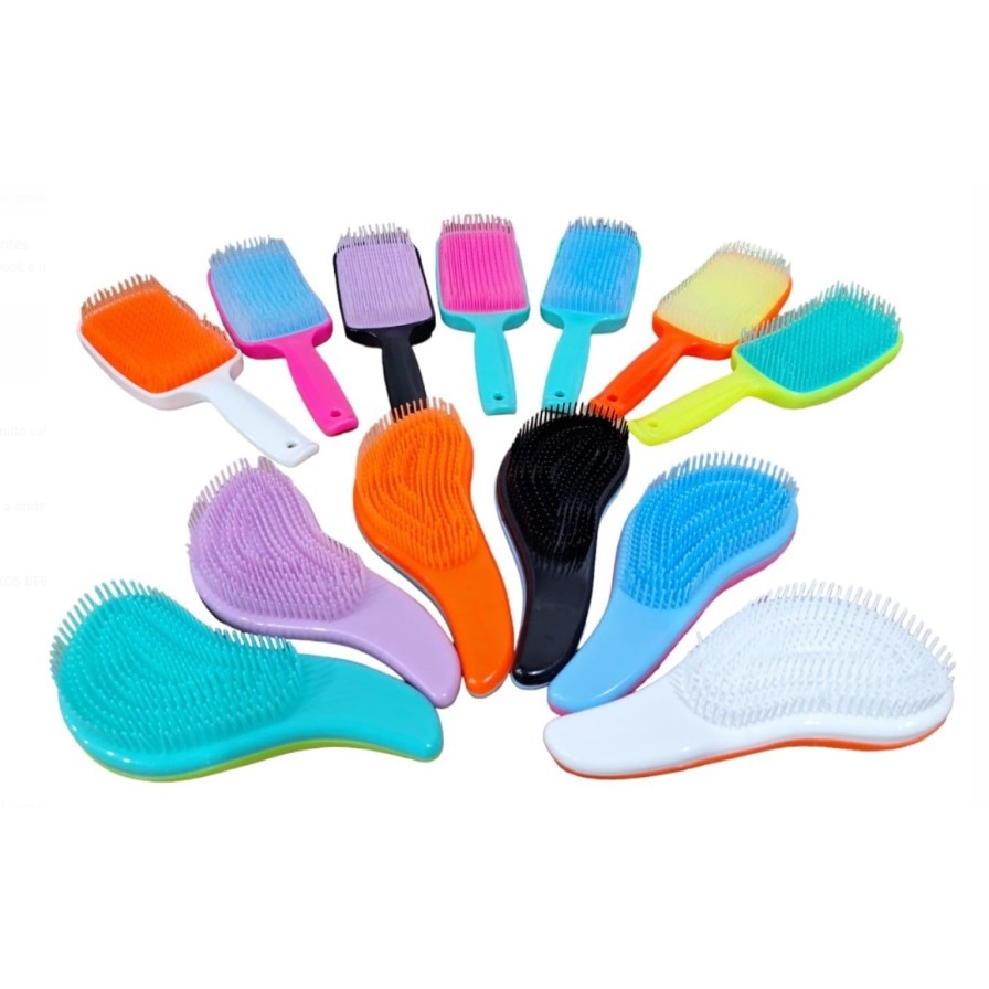 Kit Escova Cabelo Raquete + Escova Mágica Desembaraçadora