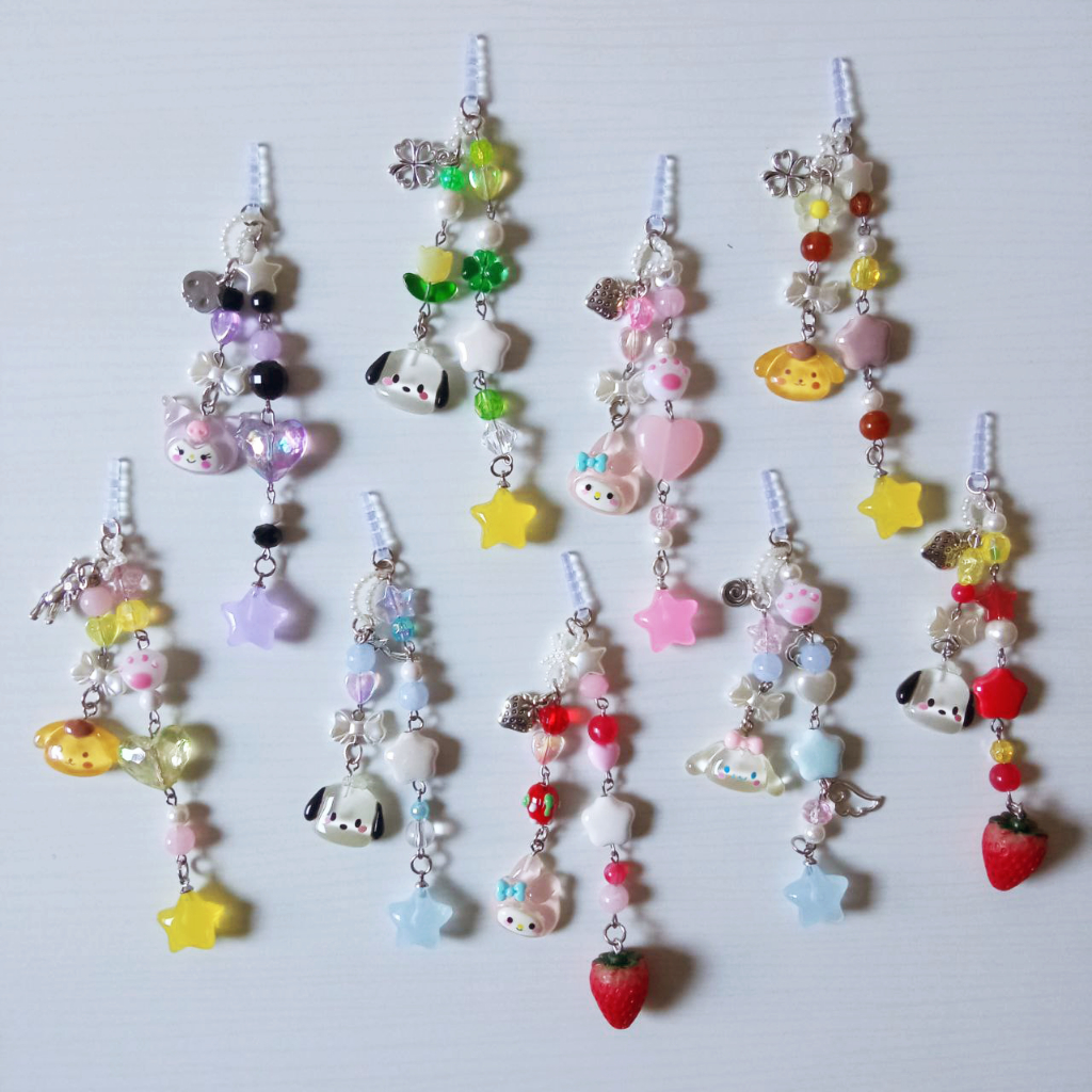 Chaveiro para nintendo switch protetor de poeira fone buraco sanrio my melody pocchaco cinnamoroll kuromi pompompurin