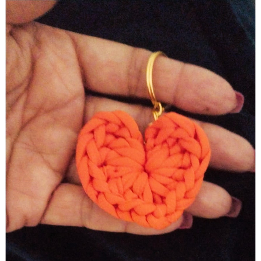 kit chaveiros coração para lembrancinhas fio de malha em Oferta na Shopee