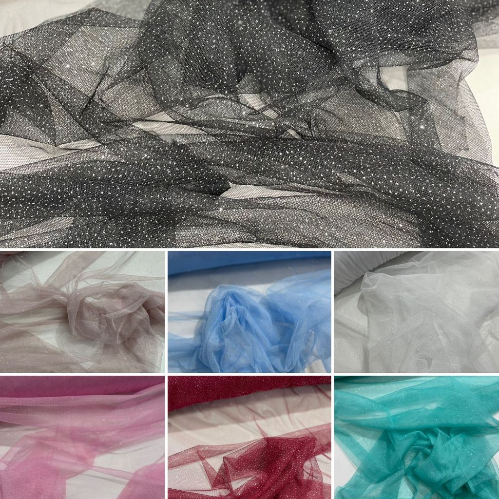 Tecido Tule com Brilho 2,00 MT X 1,5 Largura Tule Glitter