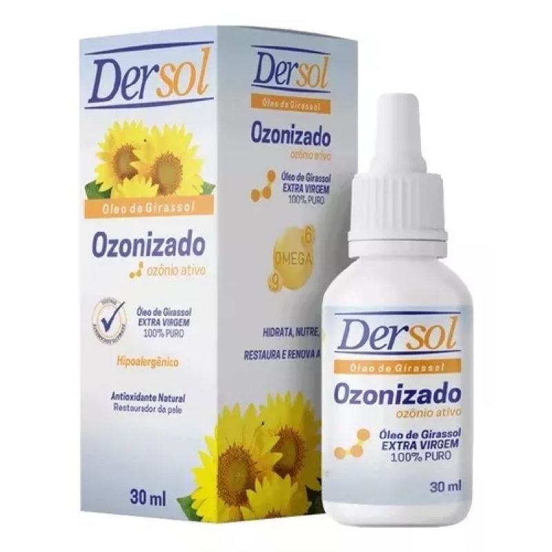 Óleo de Girassol Ozonizado Dersol 30ml Original