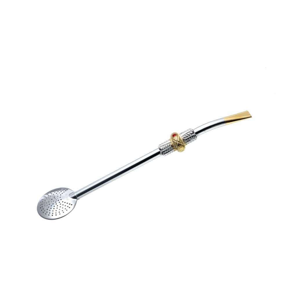 Bomba Chimarrão Tereré  em Aço Inox C/Anel Bojo Redondo 23 cm Cano 8,0mm em Oferta na Shopee