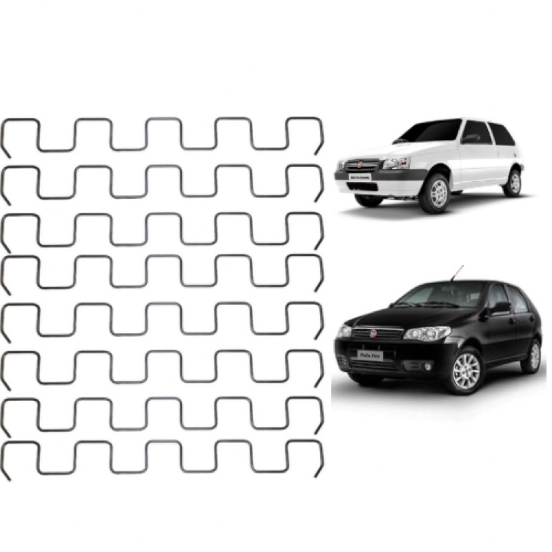 Kit Mola Assento Banco Dianteiro Fiat Uno Palio Fiorino 8pçs