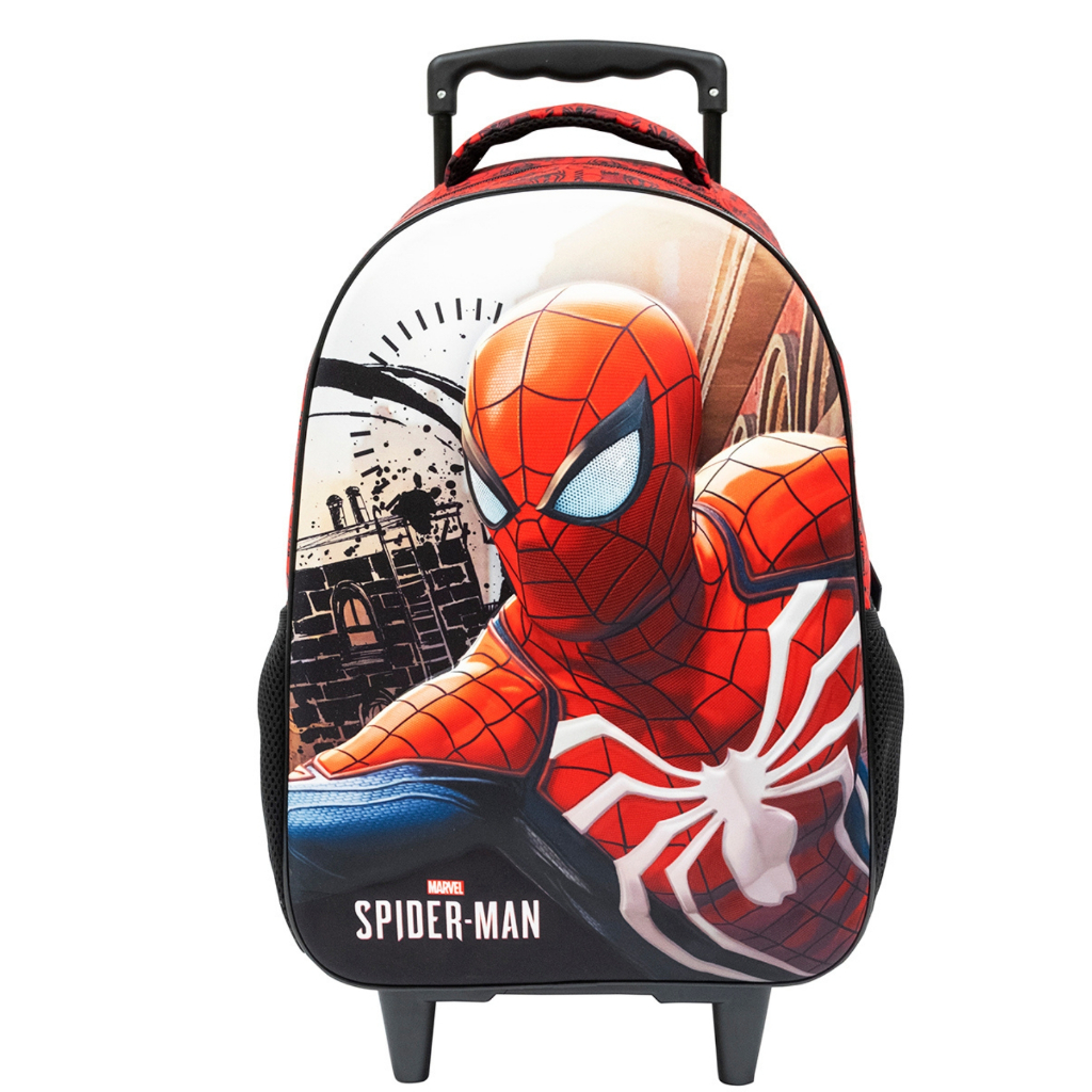 Mochila de Rodas Escolar Spider Man 3D Original Disney