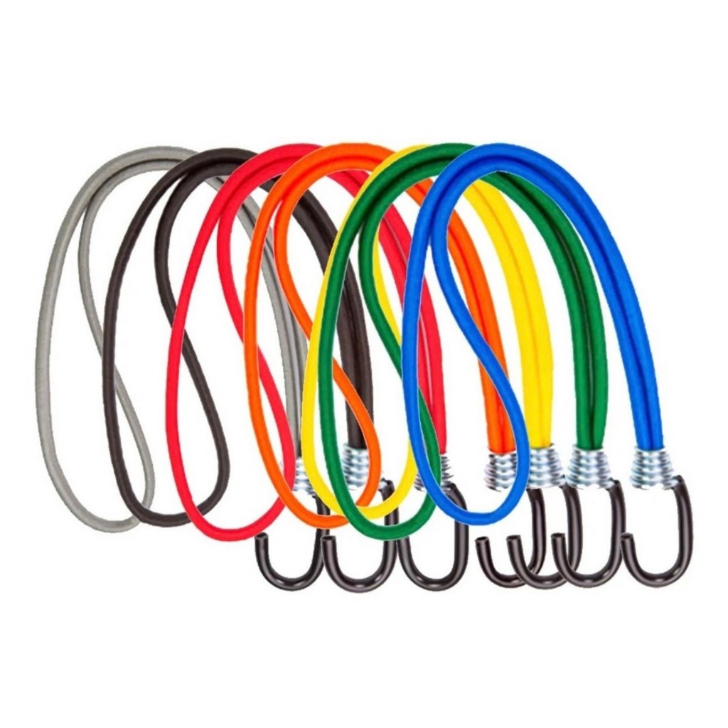 Kit de 50 Peças Elástico Extensor Fixa Lona Caminhão Carreta Bitrens Lona Piscina Carga de Motos - Caminhonetes Barraca