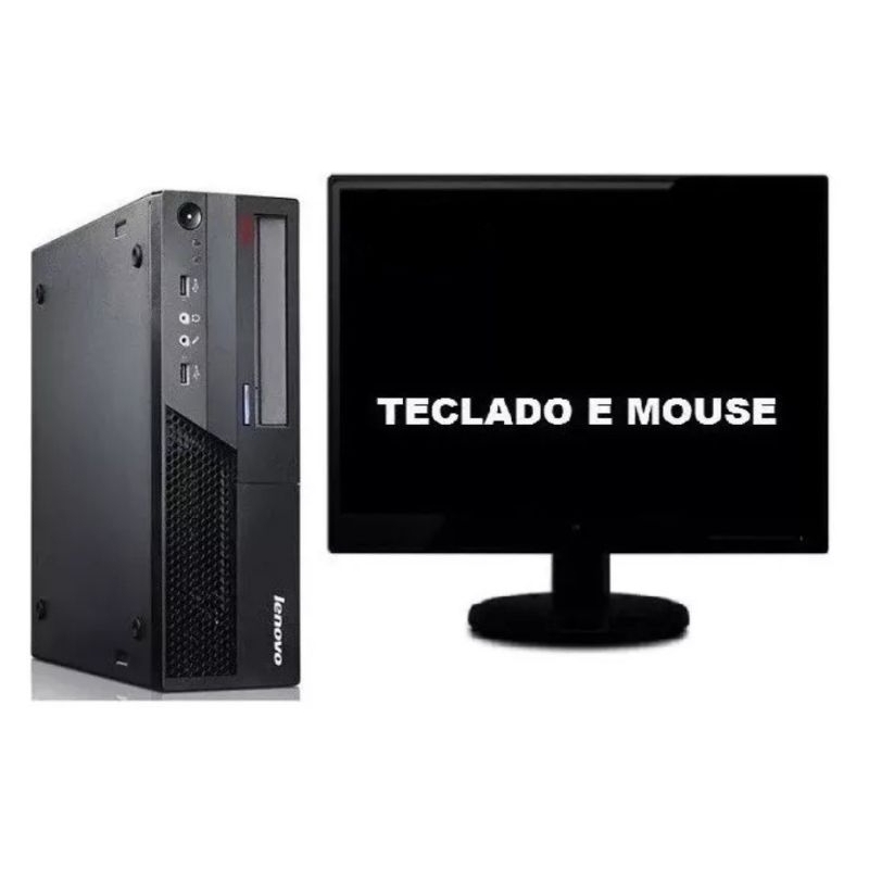 kit Pc Computador Cpu Lenovo Core 2 duo OU core i5  Memoria 4gb HD 160gb Wi-Fi  Monitor 17