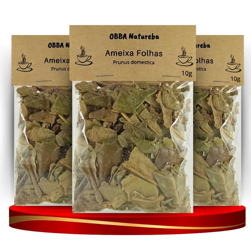 Kit 3 Chá de Ameixa Folhas-Legítimo Prunus subg
