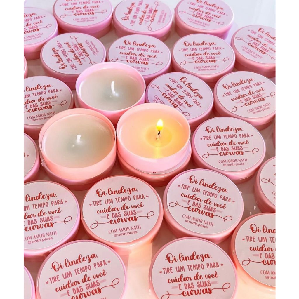 Kit 20 Velas Aromáticas Para Lembrancinhas Com Adesivo Personalizado -  Casamento batizado aniversario brinde de loja natal