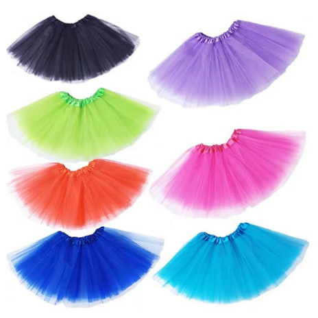 Saia de tule tutu infantil lisa colorida 30cm [ festa; halloween; carnaval ] ~IDEA FLORIDA SHOP ~
