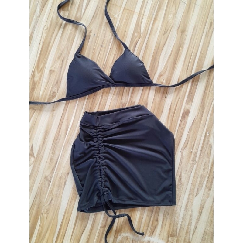 Conjunto Biquíni Saída moda Praia Saia Gringa Saia Shorts com Bojo em Oferta na Shopee
