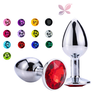 Plug Anal Sexual Redondo Pedra Cristal Aço Inox - P, M e G em Oferta na Shopee