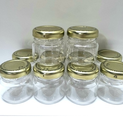 Kit10nid Pote/Potinho Papinha PLÁSTICO 40ml  Geleia Brigadeiro  Porta Temperos Compota Tampa Metal