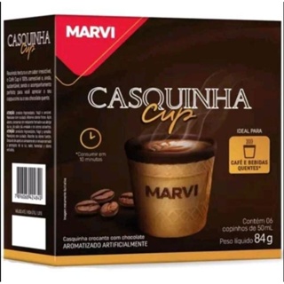 Casquinha Cup Chocolate 50ml MARVI C/6un - 1 Caixa ou kit 2 Caixas em Oferta na Shopee