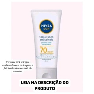Protetor Solar Facial Nivea Sun FPS 70 Toque Seco Antissinais 40ml