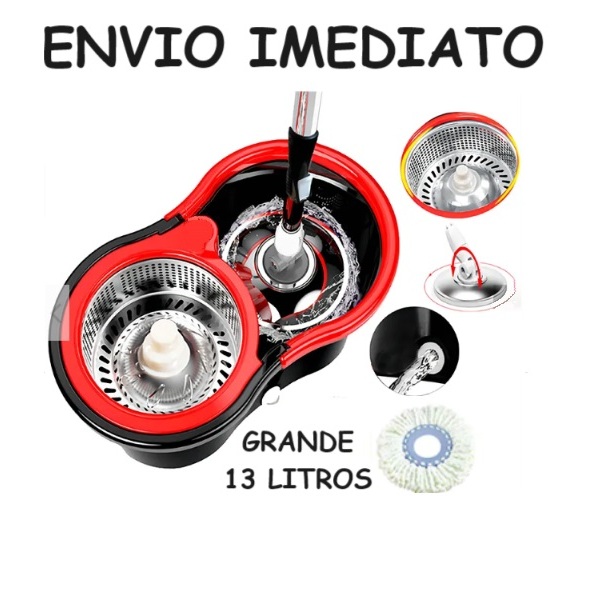 MOP INOX Giratorio (13 LITROS GRANDE) CABO FLEXIVEL