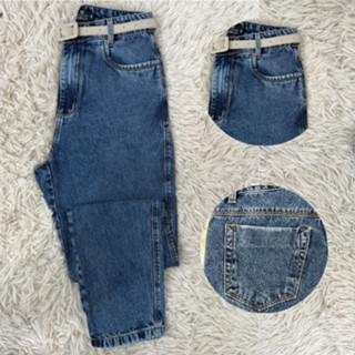 Calça Jeans MOM Com Cinto 100% Algodão Premium