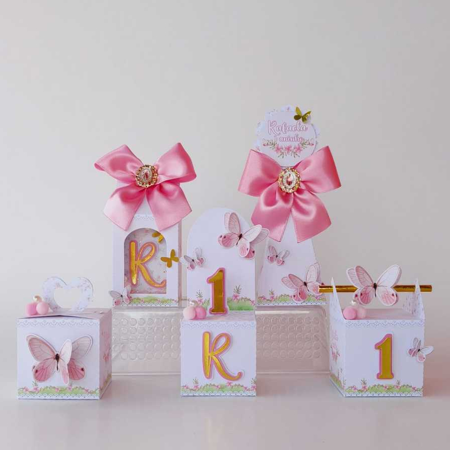 Kit lembrancinhas Personalizada Borboleta Luxo | Aniversário | Decoração | Festa | 3D