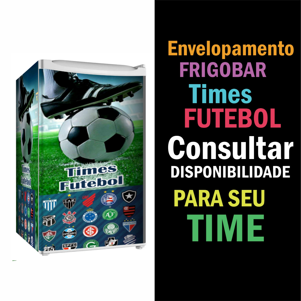 Adesivo Envelopamento de Frigobar Md90 Times de Futebol mod02