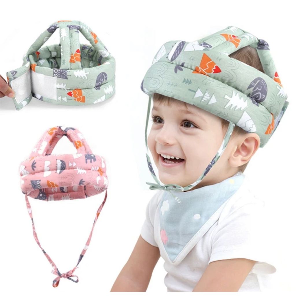 Capacete Protetor De Cabeça Infantil Com Tamanho Ajustável Para Bebês Engatinhar Primeiros Passos em Oferta na Shopee